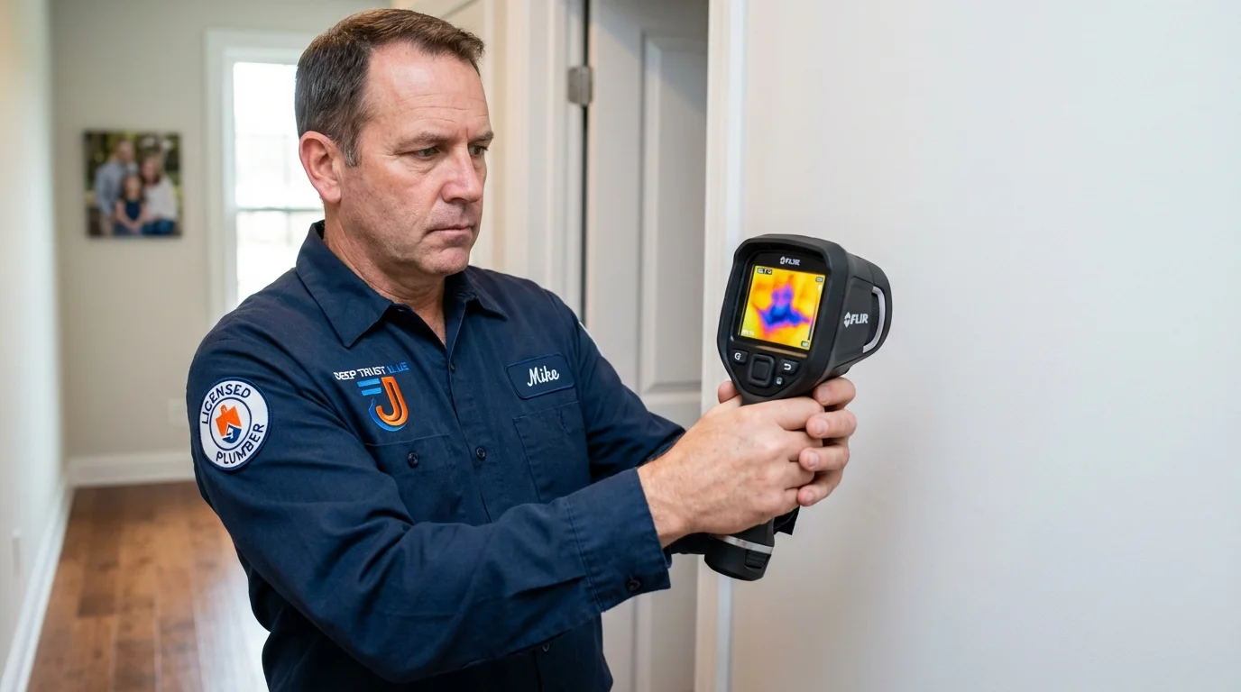 Thermal imaging leak detection by Johns Plumbing LLC in Mounds